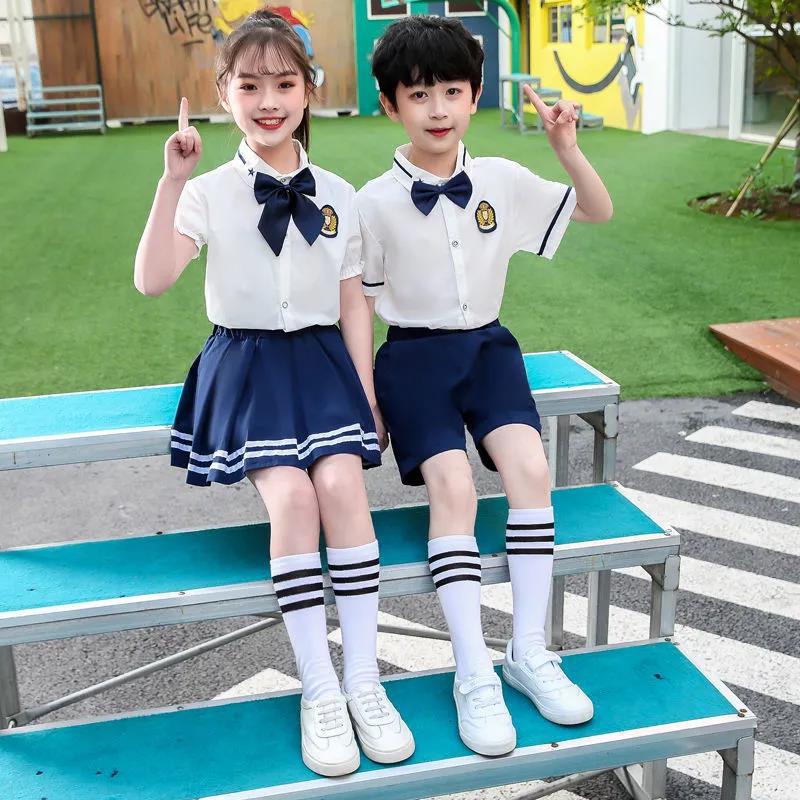 2021 Spring and Autumn Sports Suit Kindergarten Uniforms Autumn Primary School Uniforms Children's Class Uniforms Two-piece