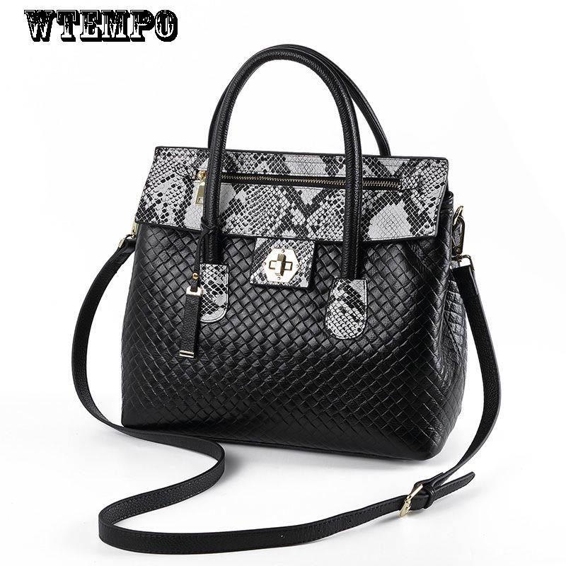Simple Ladies Bag Casual Messenger Bag Leather Handbag Fashion Temperament Handbag