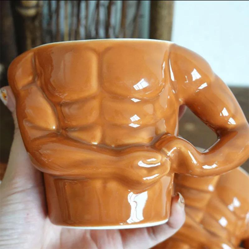 Muscle Mug Men's Ceramic Breakfast Milk Cup Creative Cup Fashion Personality Trend Water Cup