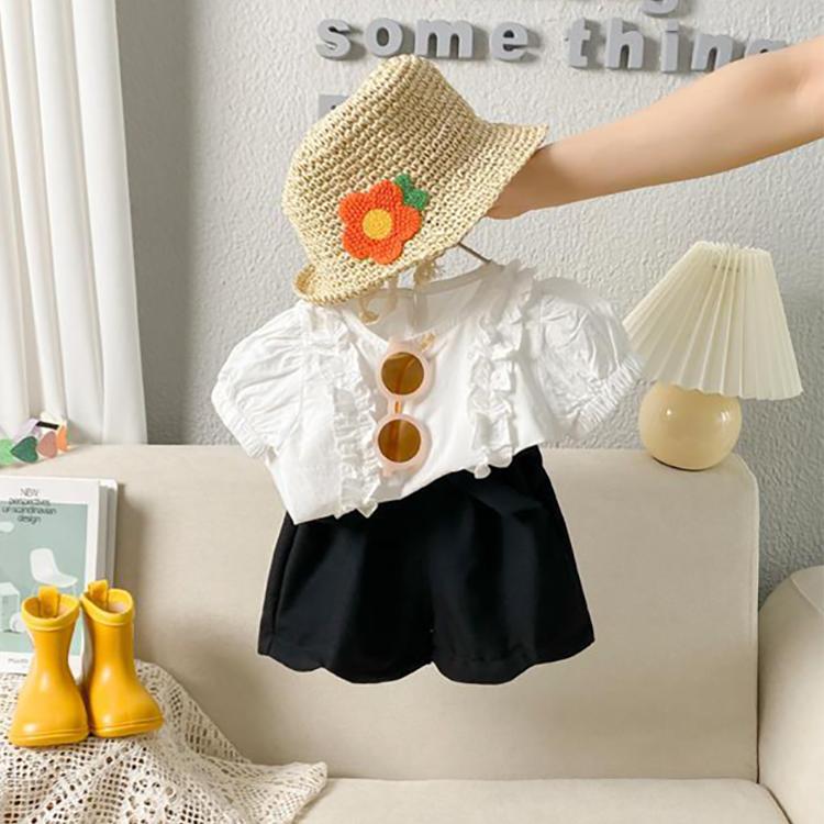 Children's Pants Summer Girls' Shorts Thin Lace Casual Pants Korean Solid Loose Bow Pants Breathable Shorts