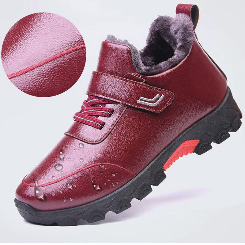 Winter Women's Cotton Shoes Plus Velvet Thick Women's Snow Boots Waterproof Non-slip Mother Shoes