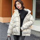 Down Cotton Jacket Winter Loose Korean Color Glossy No-wash Stand Collar Short Cotton Jacket Suitable for Women