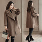 Autumn Winter Coat Women 2019 Casual Wool Solid Jackets Blazers Female Elegant Long Coat Ladies Coat