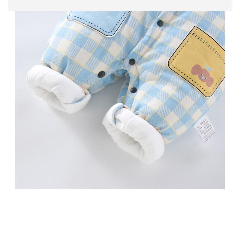 Newborn Baby One-piece Clothes Autumn and Winter Cotton Thickened Suit Newborn Baby Clothes Cotton Clothes Cotton Clothes Wear Warm Outside