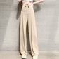 Pregnant Women's Pants Fashion Ice Silk Wide-leg Pants Spring Summer and Autumn Loose Straight Casual Maternity Wear