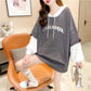 Mid-length Sweater Winter Fashion Letter Printing Solid Color Middle School Student Women's Jacket