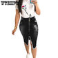 Denim Skirt Autumn Solid Color Zipper Mid Waist Cowboy Skirt Package Hip Knee Length A-line Slim Skirts