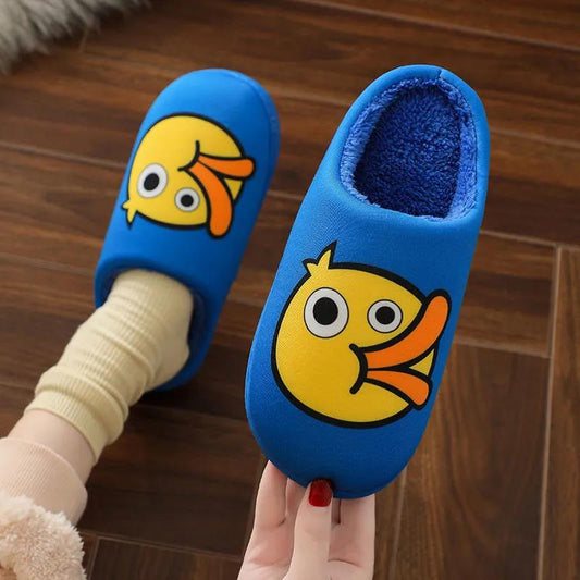 Couple Cotton Slippers Ladies Outer Wear Non-slip Soft Bottom Autumn and Winter Fleece Warm Slippers