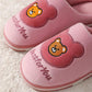 Winter Home Warm Indoor Cotton Slippers Couple Thick Non-slip Slippers