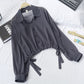Short Sunscreen Shirt  Blouse Rope Waist Strap Loose Wear Summer Thin Top Women's Clothing  Female Coat Sun Protection Cardigan