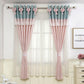 Girl Bedroom Curtains, Girlish Princess Wind, Pink Dreamy Children, Small Fresh Cotton and Linen Semi-shading Finished Curtains (130×270cm)