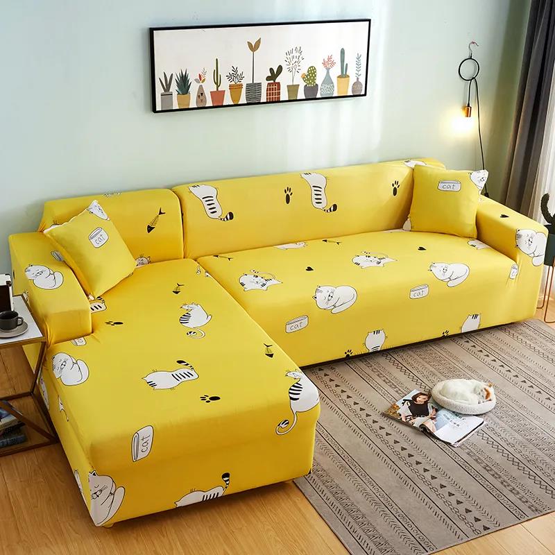 Sofa Cover Slipcover Polyester Spandex Stretch Cushion Cover Pillow Case Polyester Furniture Cover