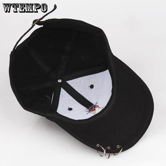 Baseball Caps Hat Embroidery Finger Peaked Cap Bend Long Adjustable Hat