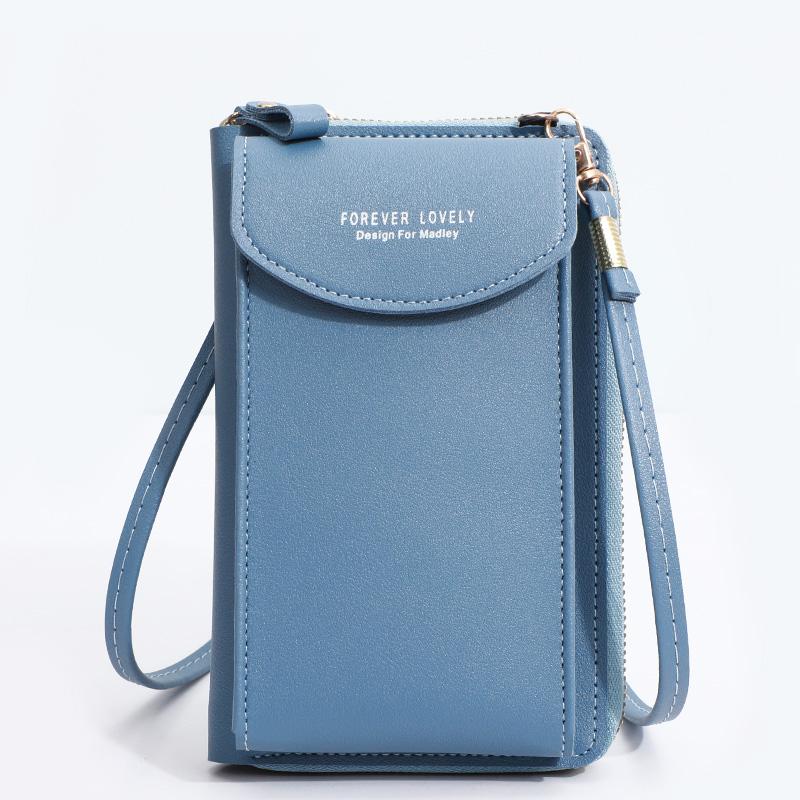 Women PU Leather Cell Phone Pocket Fashion Card Holders Small Crossbody Bag