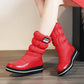 Snow Boots Comfy Flat Heel Round Toe Slip-On Solid Med Heel Platform Winter  New Ladies Shoes Mid-Calf Women Boots