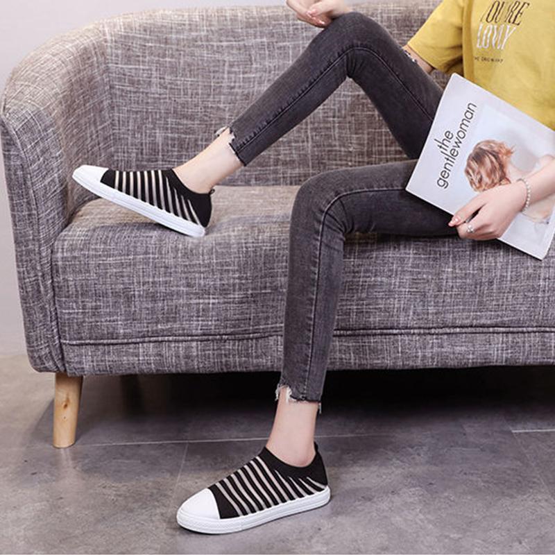 Net Shoes Female Students Fashion All-match Breathable Sneakers A Pedal Soft-soled Shoes Summer