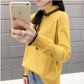 Autumn and Winter Loose Sweater Long-sleeved Knitted Bottoming Shirt Korean Casual Young Women's Top