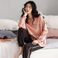 Women Pajamas Set Long Sleeve Pyjamas Suit Spring Autumn Sleepwear Winter Home Wear Loose Casual Pullover Round Neck Cute Nightwear Tops Pants