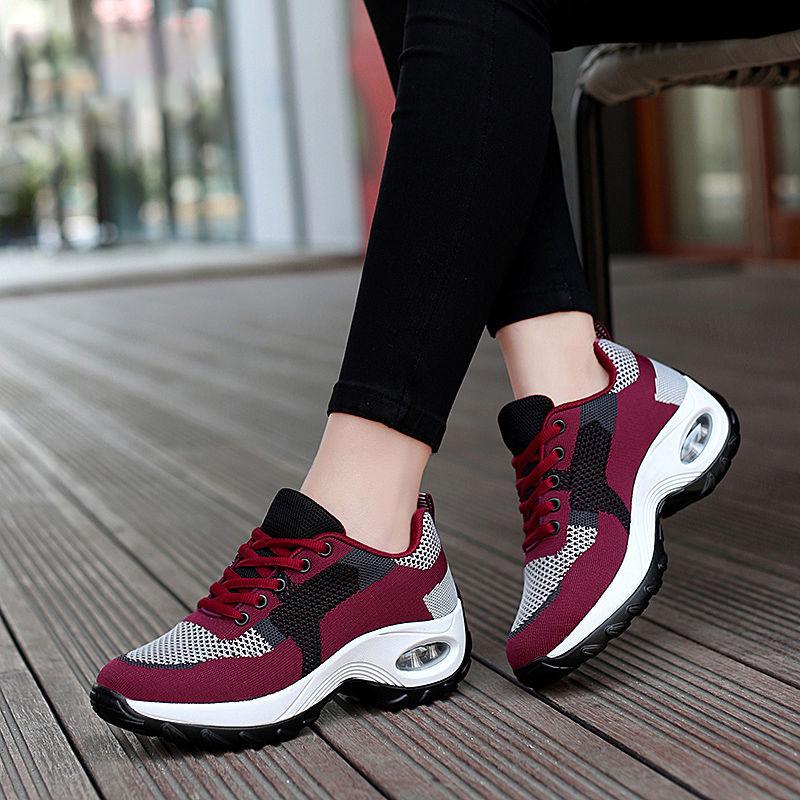 Women Vulcanized Shoes Summer Women's Sneaker 2020 Spring Summer Knitting Breathable Shoe Chunky Platform Sneakers Soft