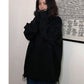 Solid Color Turtleneck Sweater Girl Student Loose Retro Irregular Torn Edge Sweater