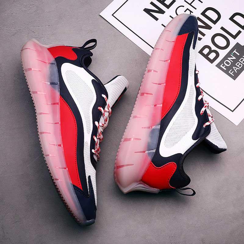 Plus Size 39-46 Men Sneakers Luminous Running Basketball Shoes Breathable Shockproof Non-slip Comfortable Shoes Deodorant Tactical Boots