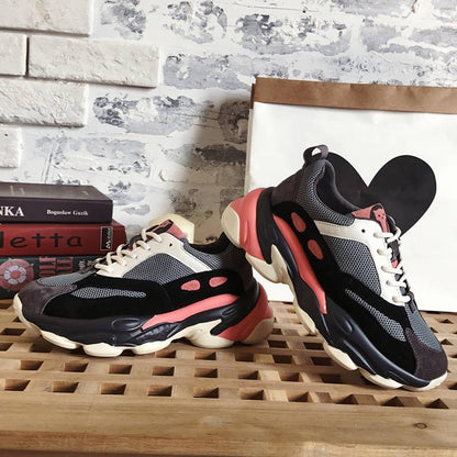 Sneakers Women Fashion Breathable Casual Cozy Flat Shoes Platform Shoes Outdoor Ladies Dad Sneakers