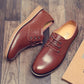 Men's Spring Breathable Leather Shoes Business Casual British Leather Shoes Non-slip Wear-resistant Dad Shoes Driving Shoes