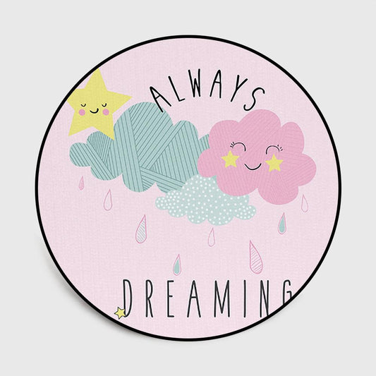 Cute Cartoon Round Carpet Children's Climbing Mat Hanging Basket Chair Bedroom Non-slip Matt