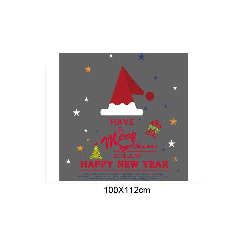 [Wall sticker ]Christmas Hat Tree Wall Stickers Home Decor Living Bedroom Shop Glass Door Decoration