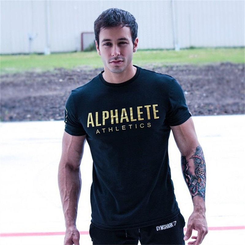 Short-sleeved T-shirt Men's Plus Size Men's Training Clothes Sports and Leisure Stretch Slim-fit T-shirt