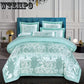 Embroidered jacquard cotton four-piece cotton quilt cover sheets bedroom home bedding European style
