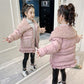 Girls Warm and Windproof Padded Jacket Winter Clothes Thickened Plus Velvet Coat Padded Jacket