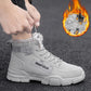 Men's Velvet Padded Snow Boots Casual Mid-high Warm Martin Boots Cotton Ankle Boots
