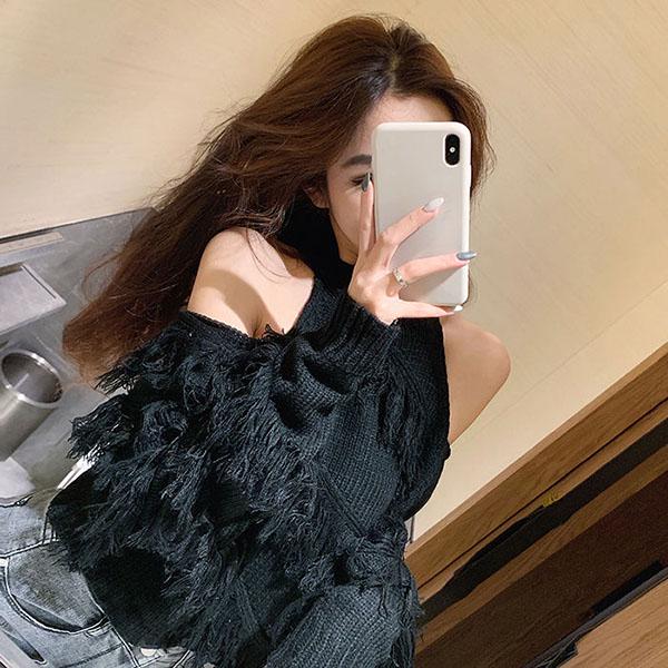 Autumn and Winter Korean Sweater Sexy Slim Jacket Fashion Urban Women's Top