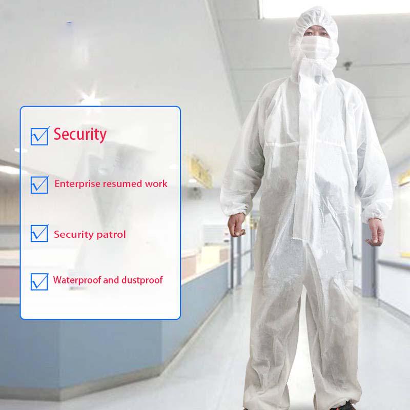 Civil Disposable Protective Clothing Siamese Hooded Isolator Waterproof and Dustproof Anti-fog