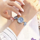 Women's Quartz Watch Four-leaf Clover Rhinestone Bracelet Watches Student Steel Belt Simple Disc Watch Lucky Gift Friendship Watches
