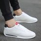 PU Leather White Shoes Korean-style Men Shoes Breathable Students Shoes Couples Sports Footwear
