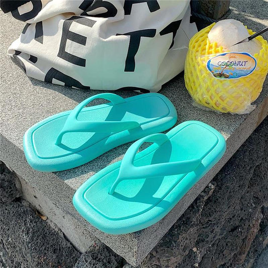 Flat Sandals and Slippers Women Summer Wear Korean Fashion Flip Flops Simple Flip-flop Beach Shoes
