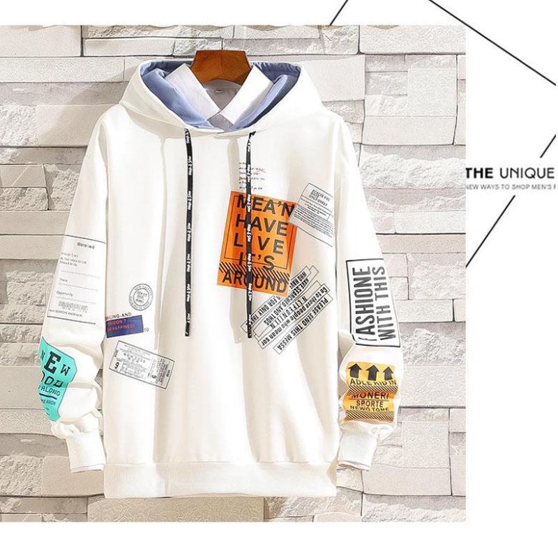 Spring Sweater Suit Hooded Pullover Men Sports Suit Student Campus Sportswear Casual Loose Clothing for Youth