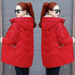Hooded Coat Women Long Parka Wadded Winter Warm Green Padded Jacket Cotton Plus Size Female