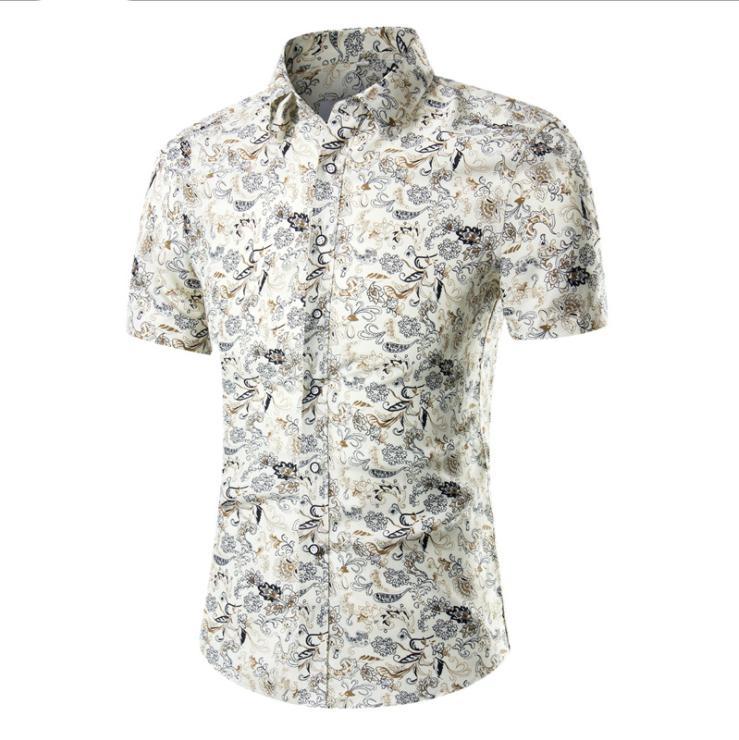 Summer Plus Size Men's Short-sleeved Shirt European and American Fashion Camouflage Casual Shirt