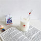 300ML Strawberry Cute Nordic Glass Cup Creative Transparent Water Cup Student Milk Heat Resistant Glass Home Party Drinking Cup