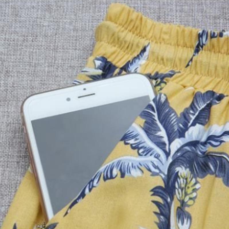 Elastic Waist Printing Boutique Harlan Cotton Trousers Nine Minutes Pants Women Loose Summer High Waist Thin Thin Casual Pants Women
