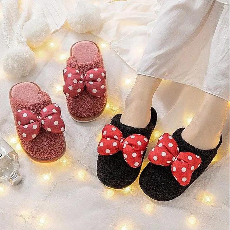 Cotton Slippers Women Winter Household Thickening Non-slip Warm Indoor Wool Slippers