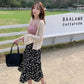 Summer Sweet Floral Skirt Women's Korean Style All-match Flowers Printed Skirt A-line High Waist Slim Retro Long Dress