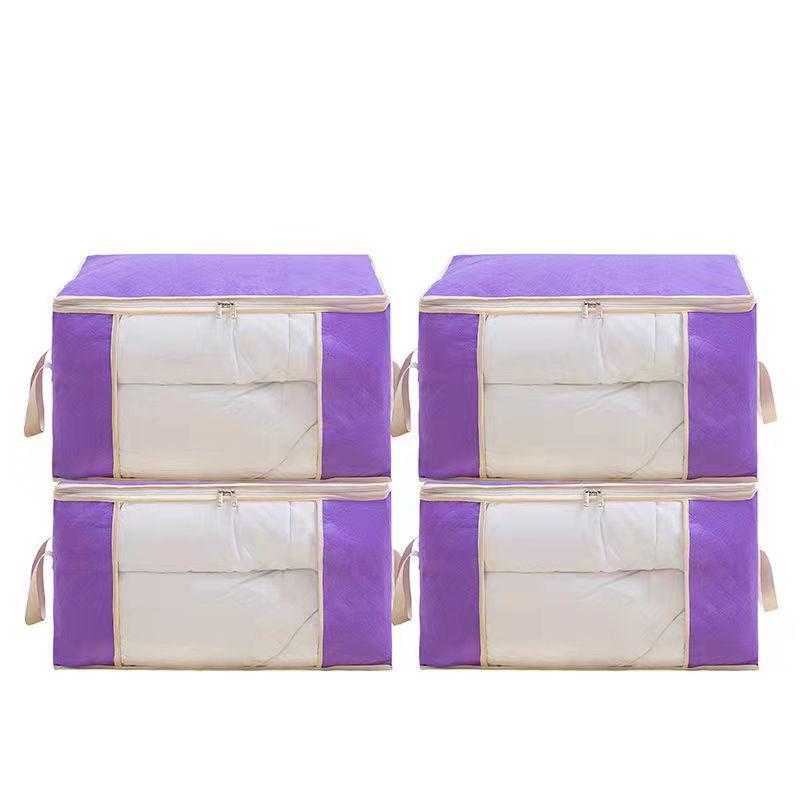 4PCS Wardrobe Organizer Bag Quilt Dustproof Packing Bag Moving Organizing Bag Storage Box for Clothes Wardrobe Clothes Foldable Storage Bag