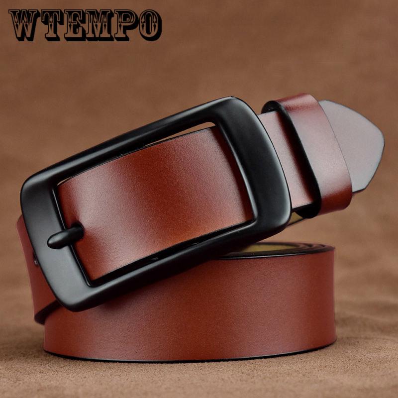 Round Metal Circle Belt Female PU Leather Waist Belts for Women Jeans Pants