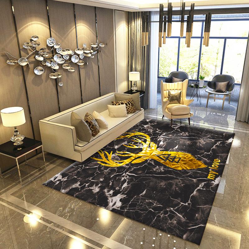 European Abstract Ink Painting Carpet Area Rug for Living Room Large Size Home Area Rugs Non-slip