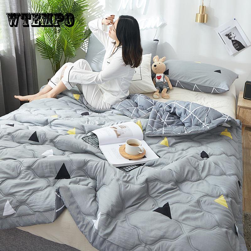 WTEMPO Summer Cool Is Fashion Printed Thin Quilt Comfortable Cotton Summer Air Conditioning Was