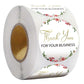 500 Pcs Round Flower Thank You Sticker Roll Sealing Sticker 8 Patterns Holiday Gift Decoration Stationery Sticker